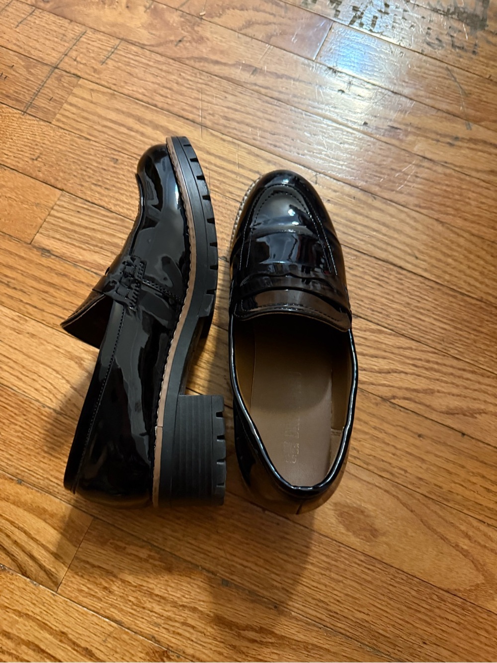 Classic Black Patent Penny Loafers for Women - Picture 7 of 9